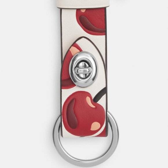 Trigger Snap Bag Charm With Cherry Print - Picture 1 of 4